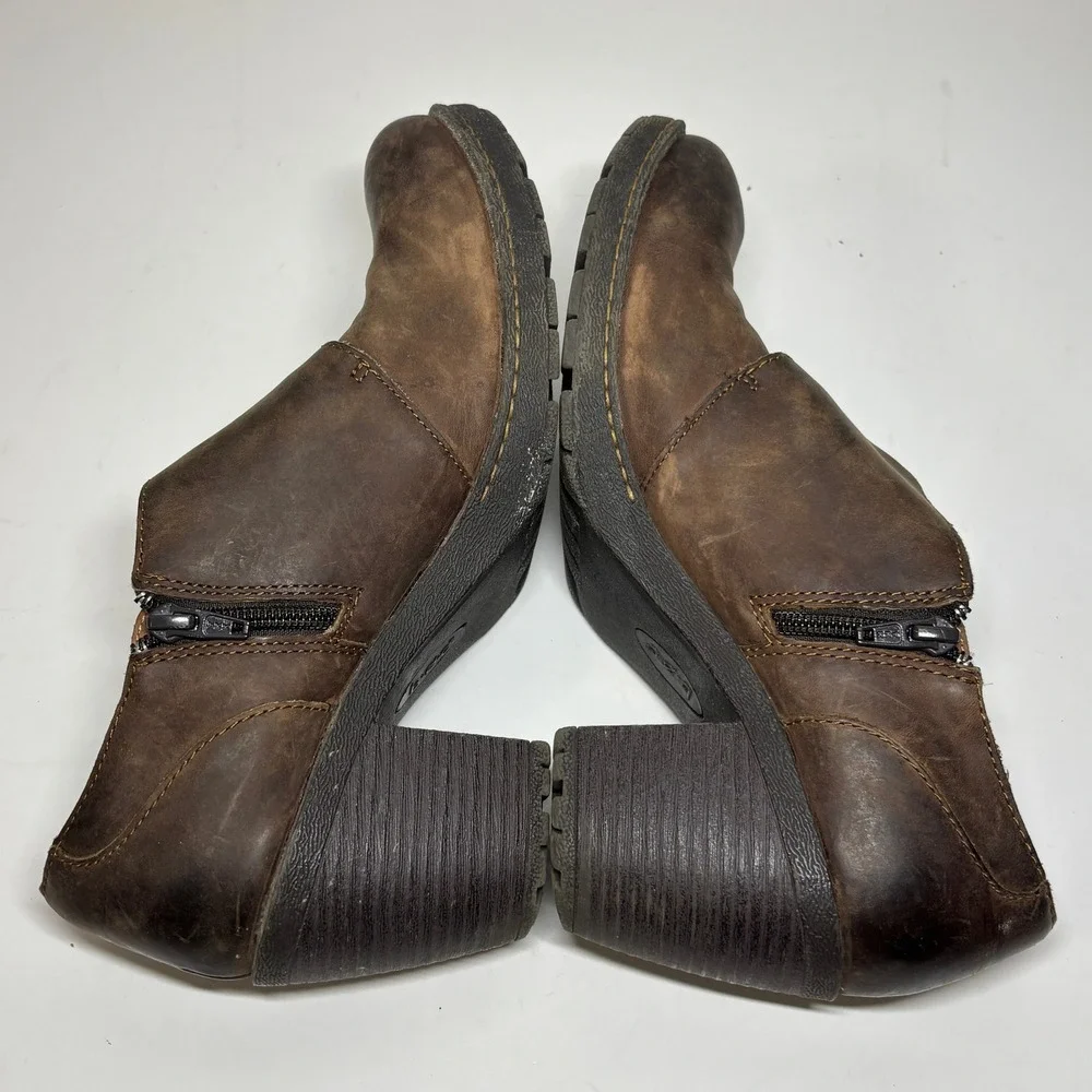 b.o.c.‎ Born Concept Shooties Womens 11 Brown Leather Distressed Monk Strap